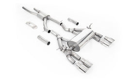 BMW F80 M3/F82 M4 - GPF / OPF Back Race Exhaust System with Polished GT-90 Trims