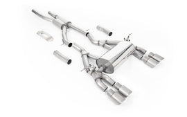 BMW F80 M3/F82 M4 - GPF / OPF Back Race Exhaust System with Titanium GT-90 Trims