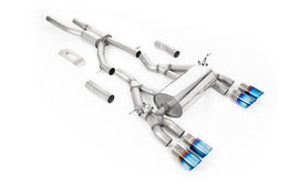 BMW F80 M3/F82 M4 - GPF / OPF Back Road Exhaust System with Burnt Titanium GT-90 Trims