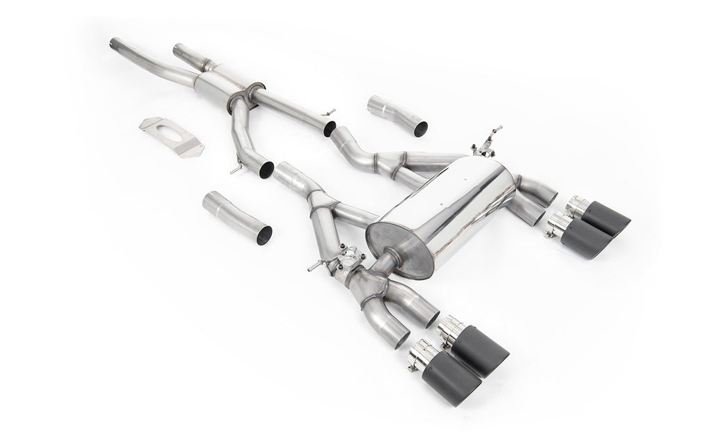 BMW F80 M3/F82 M4 - GPF / OPF Back Road Exhaust System with Carbon Jet-90 Trims