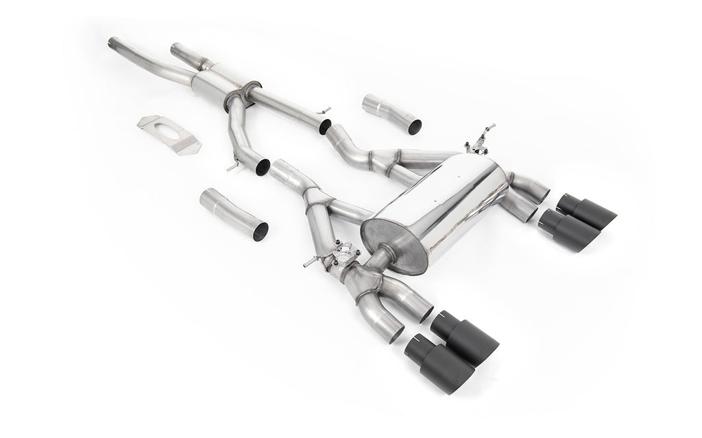 BMW F80 M3/F82 M4 - GPF / OPF Back Road Exhaust System with Cerakote Black GT-90 Trims