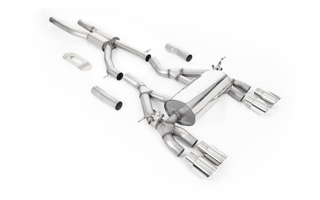 BMW F80 M3/F82 M4 - GPF / OPF Back Road Exhaust System with Polished GT-90 Trims