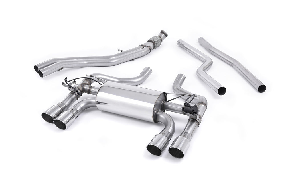 BMW F87 M2 - Cat-Back Exhaust System with Polished GT-90 Trims