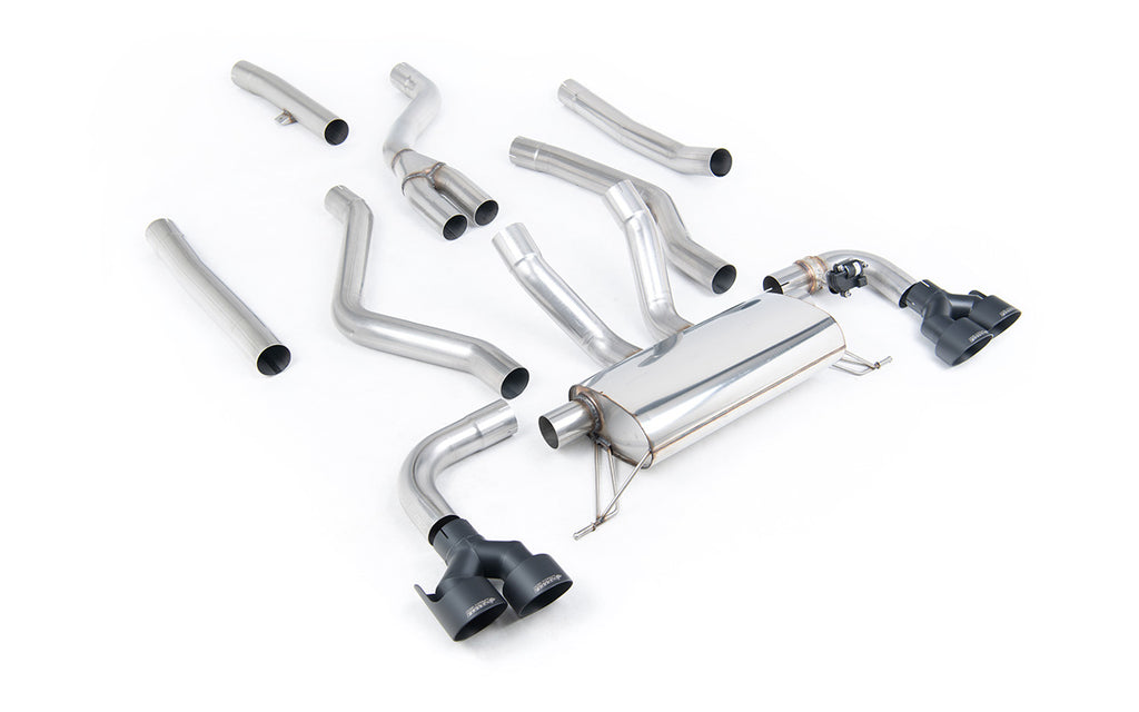 BMW G20 M340i &amp; G22 M440i - Cat-Back Quad with GT-100 Black Trims