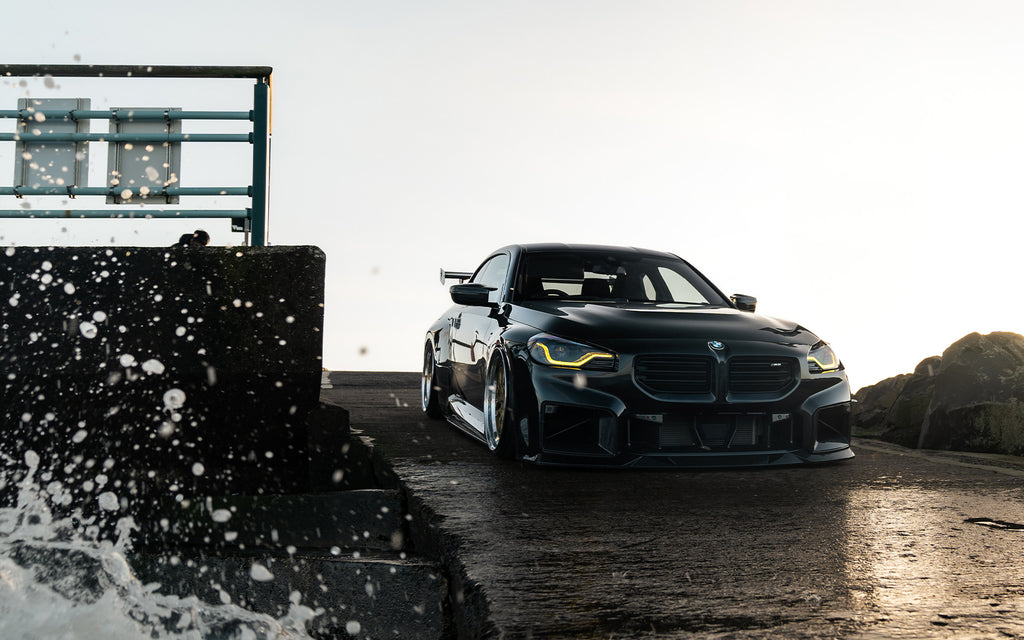 BMW G87 M2 - Non-Resonated Secondary Cat Back System with JET-115 Carbon Trims