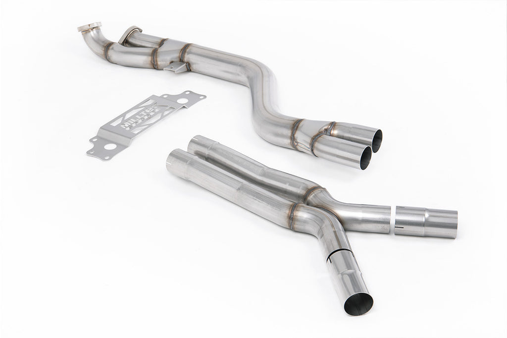 BMW G87 M2 - Secondary Catalyst Bypass - Non Resonated with X Pipe to Milltek Axle Back Only