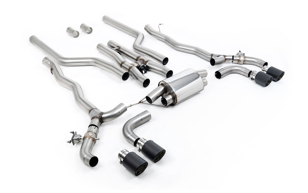 BMW M5 F90 (GPF Equipped) - Cat Back Exhaust System with Carbon JET-100 Trims