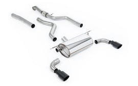 BMW F20/F21 M135i (Non X-Drive) - Cat-Back Exhaust System with Race Rear Silencer & Ceramic Black Tips