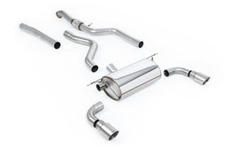 BMW F20/F21 M135i (Non X-Drive) - Cat-Back Exhaust System with Race Rear Silencer & Titanium Tips