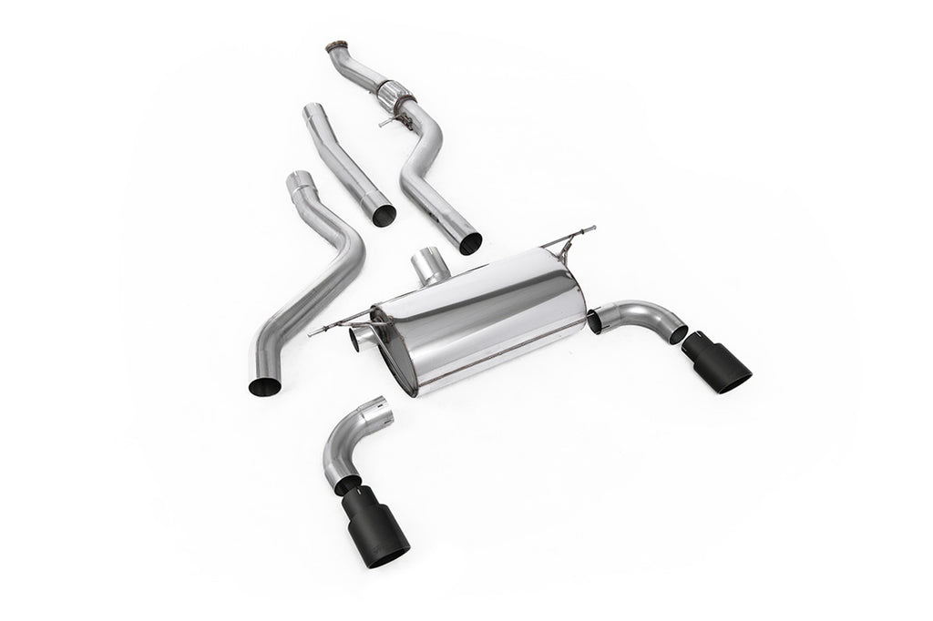 BMW F20/F21 M135i (Non X-Drive) - Cat-Back Exhaust System with Road Rear Silencer &amp; Ceramic Black Tips