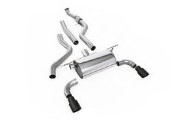 BMW F20/F21 M135i (Non X-Drive) - Cat-Back Exhaust System with Road Rear Silencer & Ceramic Black Tips