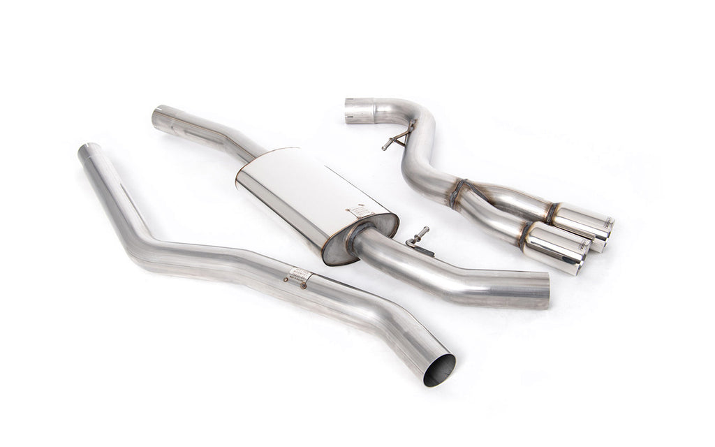 BMW 1 Series 118/120/123D (M-Sport Coupe) - Cat-Back Exhaust System with Twin Polished Trim Assembly