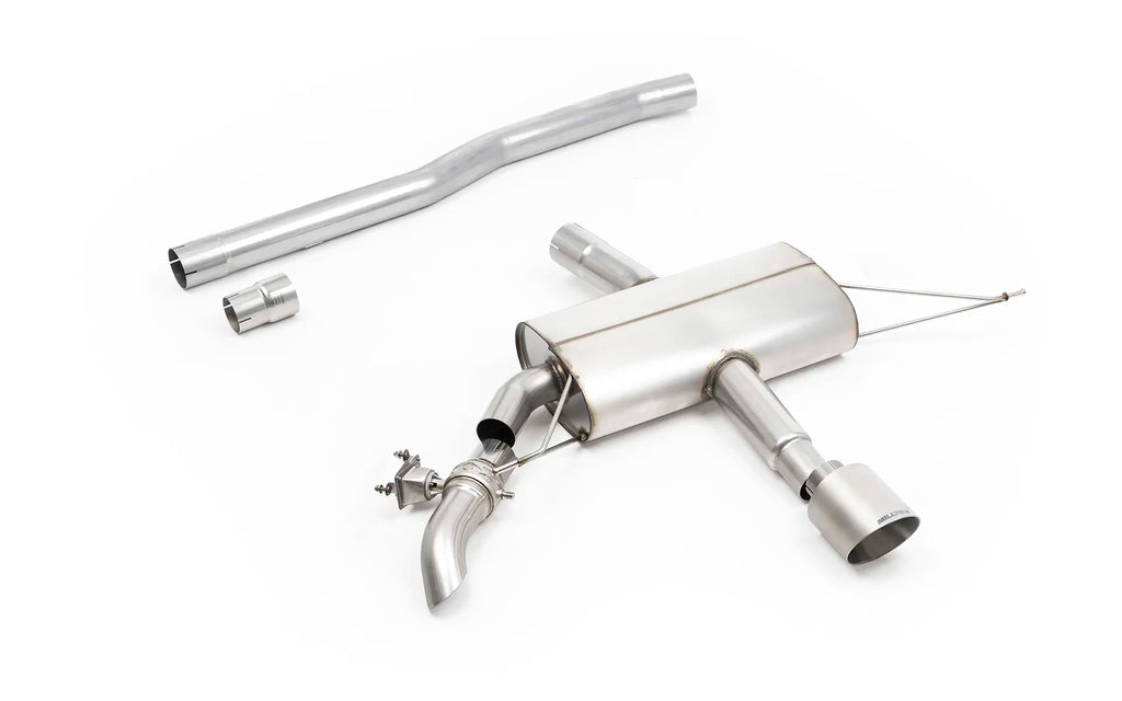 F66 Mini JCW - Non-Resonated Particulate Filter-back System with Brushed Titanium Tips