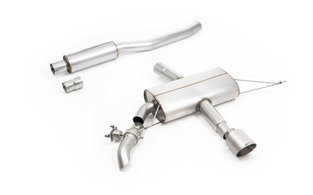 F66 Mini JCW - Resonated Particulate Filter-back System with Brushed Titanium Tips