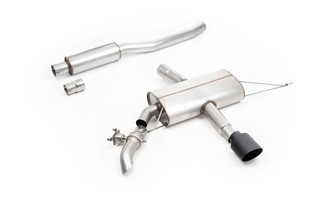 F66 Mini JCW - Resonated Particulate Filter-back System with Cerakote Black Tips