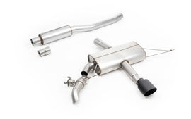 F66 Mini JCW - Resonated Particulate Filter-back System with Cerakote Black Tips