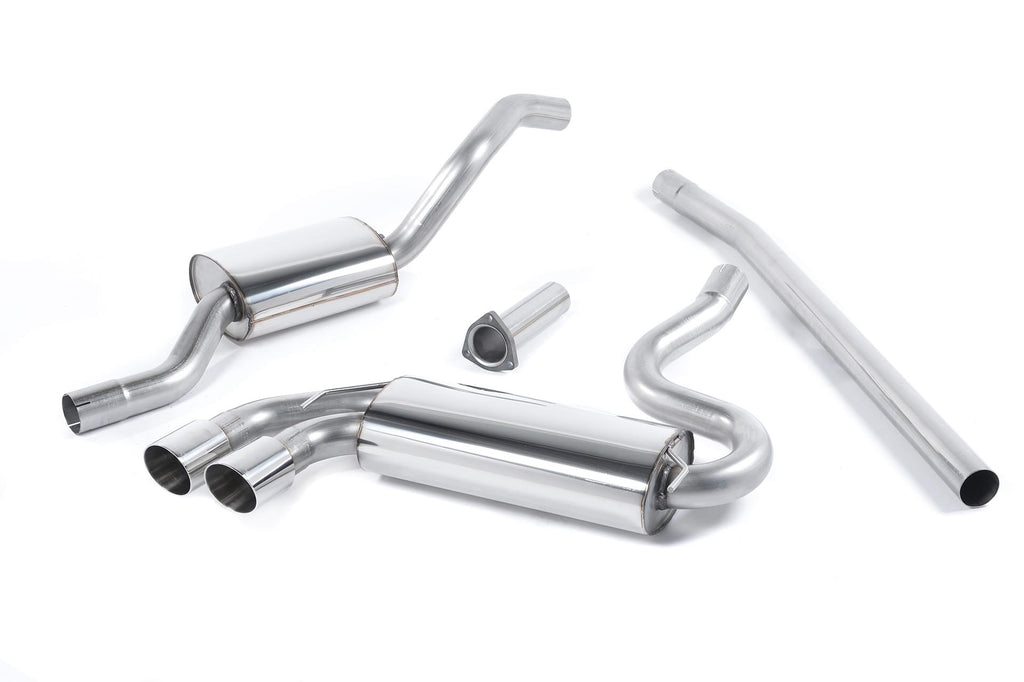 Audi Coupe UR Quattro 10V - Resonated (Quieter) Downpipe-Back Exhaust System with Polished OEM-Style Trims