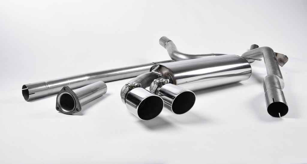 Audi Coupe UR Quattro 10V - Non-Resonated (Louder) Downpipe-Back Exhaust System with Polished OEM-Style Tips