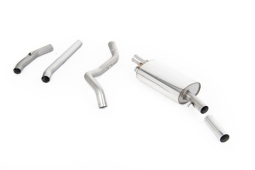 VW Golf GTI Mk1 - Non-Resonated (Louder) Manifold-Back Exhaust System with Polished Tip (For Aftermarket Manifold)