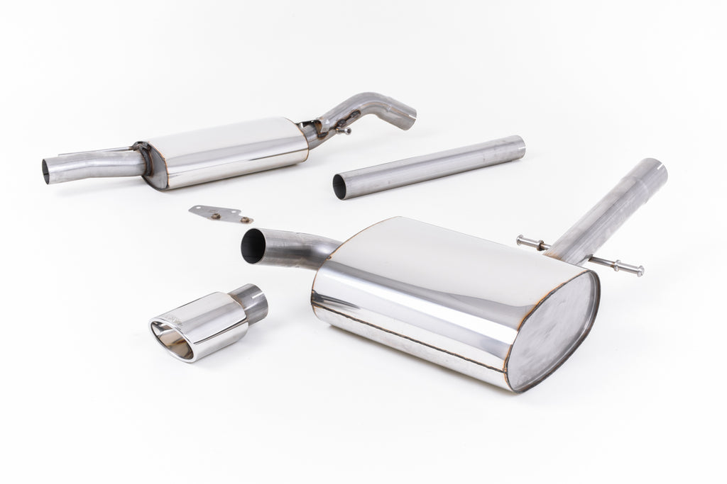 VW Corrado VR6 (1992 - 1995) - Resonated (Quieter) Cat-Back Exhaust System with Polished Oval Tip