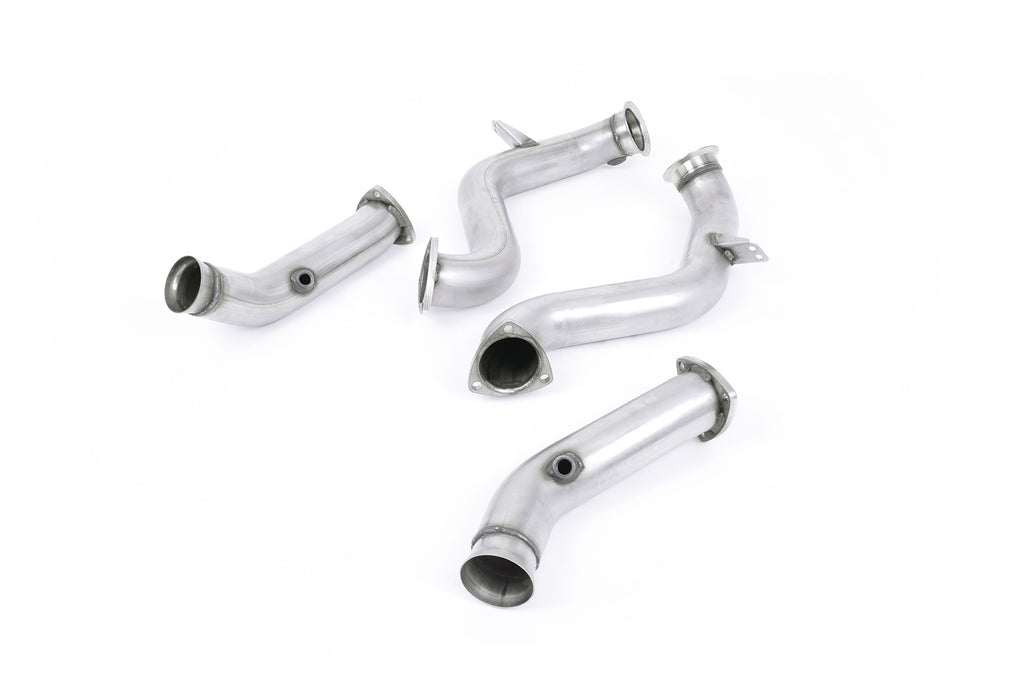 Mercedes C63/C63S W205 &amp; E63S AMG - Large Bore Downpipe Pair with Catalyst Delete (For Milltek or OE Exhaust)