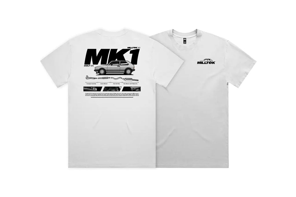 Milltek Tee White (VW Golf Mk1) - Small