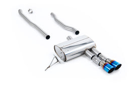 Mini Cooper S F55 - Non-Resonated (Louder) Cat-Back with Burnt/Blue Titanium Tips