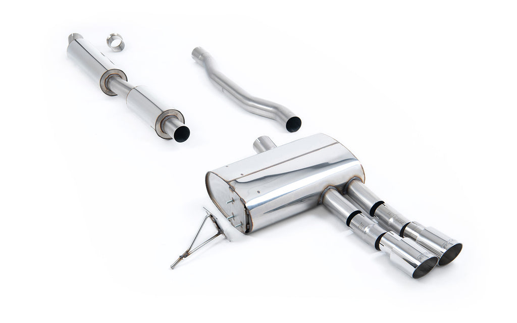 Mini Cooper S F55 - Resonated (Quieter) Cat-Back with Polished Tips