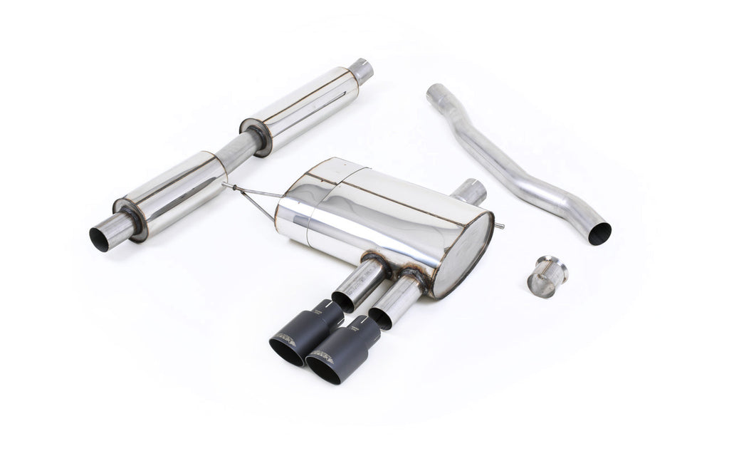 Mini Cooper S F56 - Resonated (Quieter) Cat-Back Exhaust System with Cerakote Black Tips