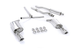 Mini Cooper S R55 Clubman - Resonated (Quieter) Cat-Back Exhaust System with Polished Dual JET Trims