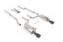 Load image into Gallery viewer, Audi S4 B6 - Non-Resonated (Louder) Cat-Back Exhaust System with GT-100 Cerakote Black Trims