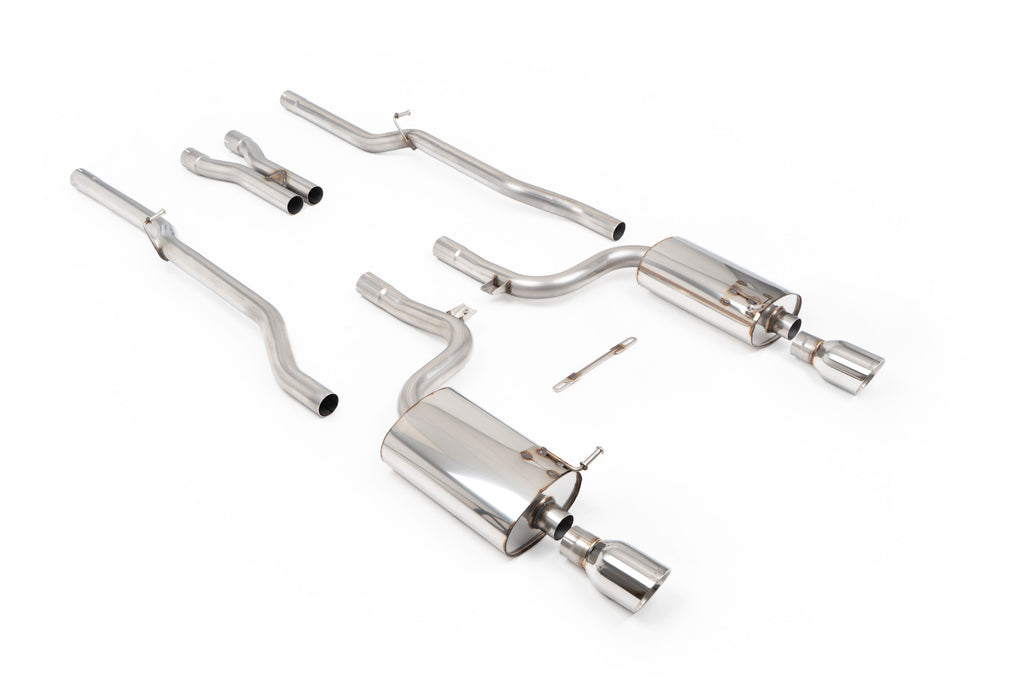 Audi S4 B6 - Non-Resonated (Louder) Cat-Back Exhaust System with GT100 Trims