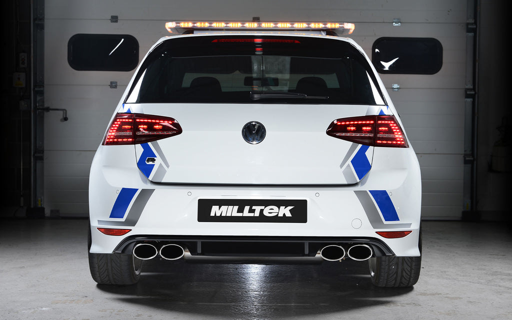 VW Golf R MK7 2.0 TSI (76.2mm systems) - Non-Resonated (Louder) Cat-Back Exhaust System with Polished Oval Tips