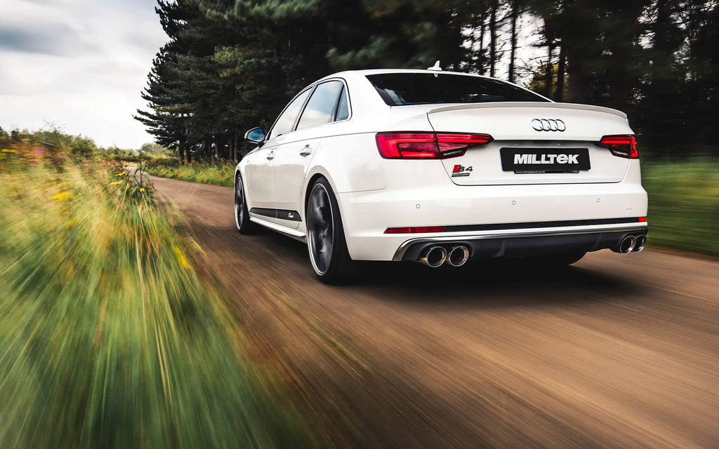 Audi S4 B9 Non sport Diff models - Non-Resonated (Louder) Cat-Back with Quad Polished Trims