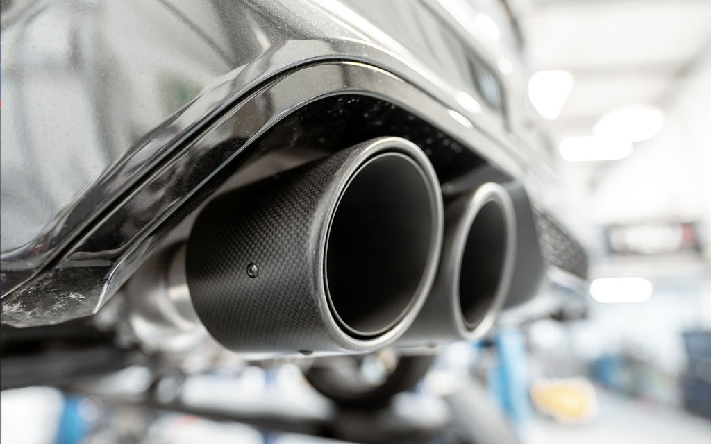 BMW X3 G01 S58 - Non-Resonated (Louder) Downpipe Back Exhaust System with JET-115 Carbon Trims