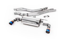BMW F20/21 M140i (Non OPF) - Non-Resonated (Louder) Race Cat-Back Exhaust System with Burnt Titanium GT-90 Trims