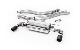 BMW F20/21 M140i (Non OPF) - Non-Resonated (Louder) Race Cat-Back Exhaust System with Carbon Jet 90 Trims