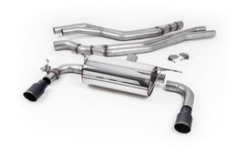 Non-Resonated (Louder) Race Cat-Back Exhaust System with Cerakote Black GT-90 Trims