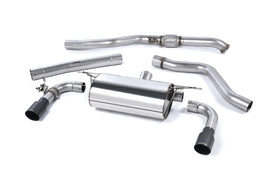 Non-Resonated (Louder) Race Cat-Back Exhaust System with Cerakote Black Tips