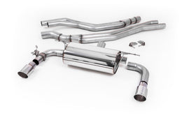 Non-Resonated (Louder) Race Cat-Back Exhaust System with Polished GT-90 Trims