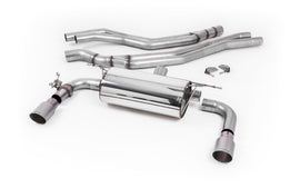 Non-Resonated (Louder) Race Cat-Back Exhaust System with Titanium GT-90 Trims