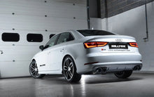 Load image into Gallery viewer, Audi S3 8V/V.2 - Non-Valved &amp; Non-Resonated (Louder) Cat-Back Race Exhaust System with Quad Round Cerakote Black Trims