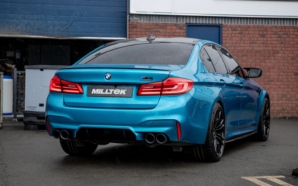 BMW M5 F90 - OPF/GPF Back System with Cerakote Black GT-100 Trims - ECE Approved