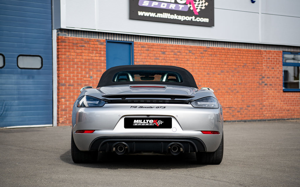 Porsche 718 GTS &amp; Spyder Boxster/GT4 4.0 Cayman (GPF Pre Feb 2020 Models) - Particulate Filter-back With Brushed Titanium GT-115 Trims