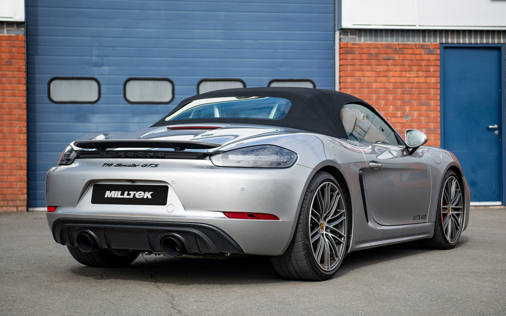 Porsche 718 GTS &amp; Spyder Boxster/GT4 4.0 Cayman (GPF Pre Feb 2020 Models) - Particulate Filter-back With Brushed Titanium GT-115 Trims