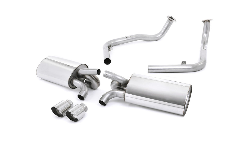 Porsche 987 S 3.4 Boxter/Cayman (Gen 2) - Non-Resonated (Louder) Cat-Back Exhaust System with Polished Trims
