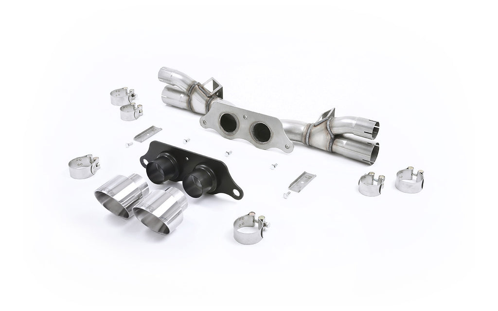 Porsche 991.1/991.2 GT3 &amp; GT3 RS - Cat-Back Exhaust System with Polished GT-100 Trims