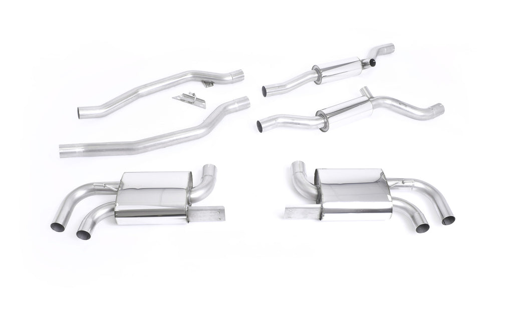 Porsche Cayenne 958 Turbo V8 (Pre-Facelift) - Resonated (Quieter) Cat-Back Exhaust System - Uses OE Tips
