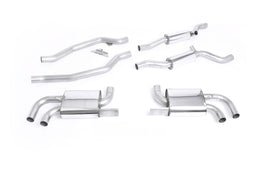 Porsche Cayenne 958 Turbo V8 (Pre-Facelift) - Resonated (Quieter) Cat-Back Exhaust System - Uses OE Tips