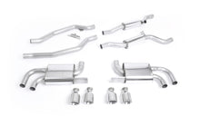 Load image into Gallery viewer, Porsche Cayenne 958 Turbo V8 (Pre-Facelift) - Resonated (Quieter) Cat-Back Exhaust System with Cup Style Polished Trims